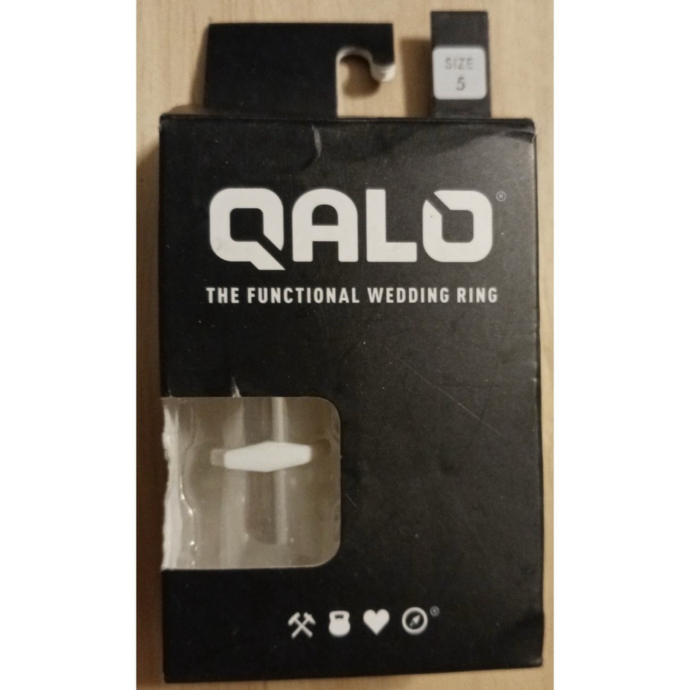 NEW Qalo - The Functional Wedding Ring, Silicone Band in White, Sz 5